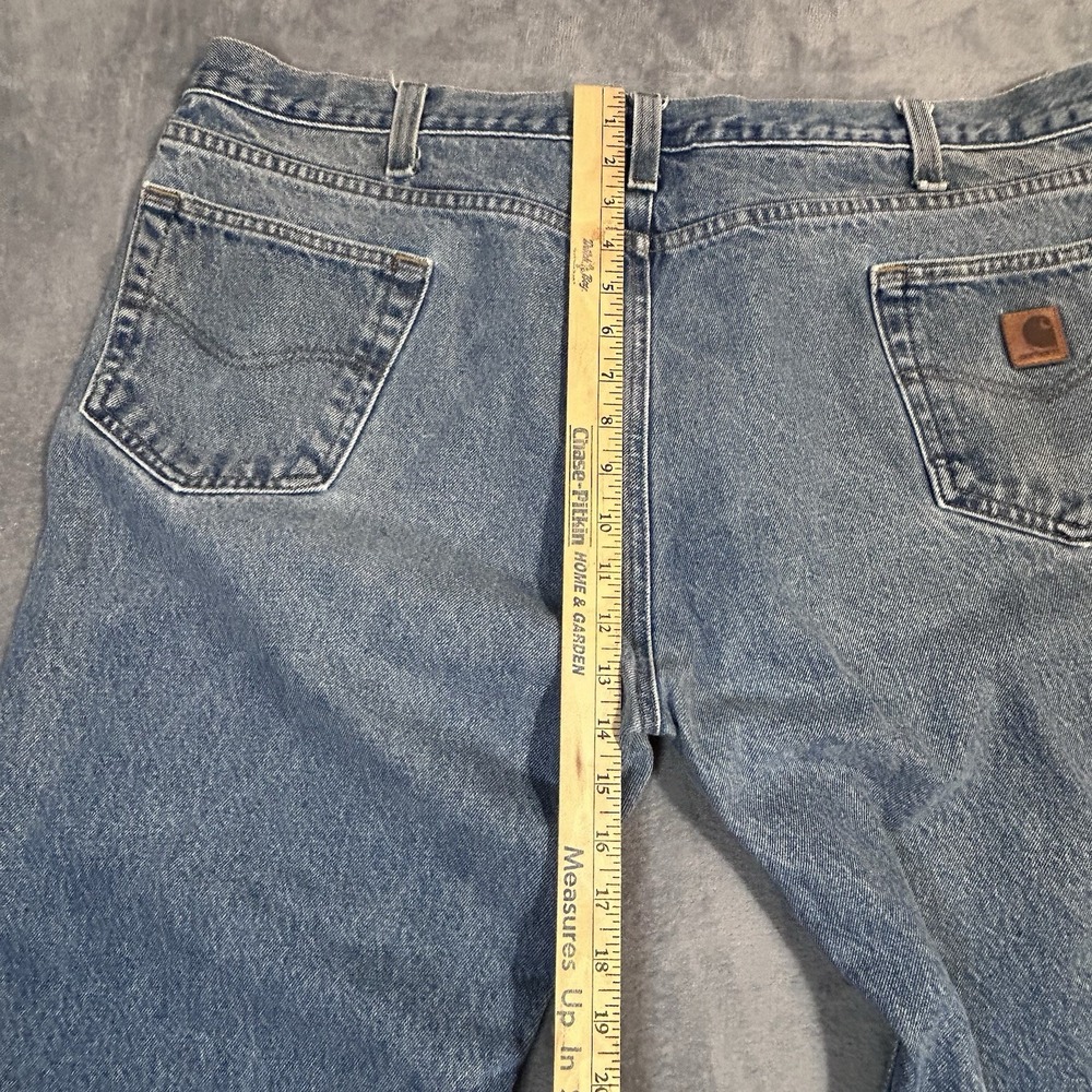 Carhartt Traditional Fit Blue denim Jeans workwear 5 pocket B480 DVB Mens 44x30‎ - Picture 9 of 11